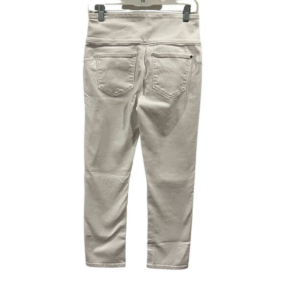 Spanx White Pull on side zip Ankle cropped jeans Size S/P - Picture 2 of 10